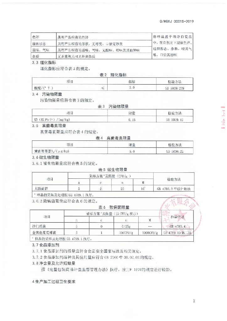 Q/HQXJ 0001S-2019 标准预览