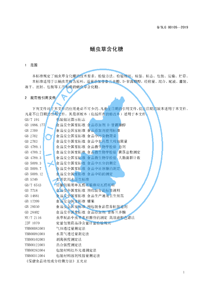 Q/SLG 0010S-2019 标准预览