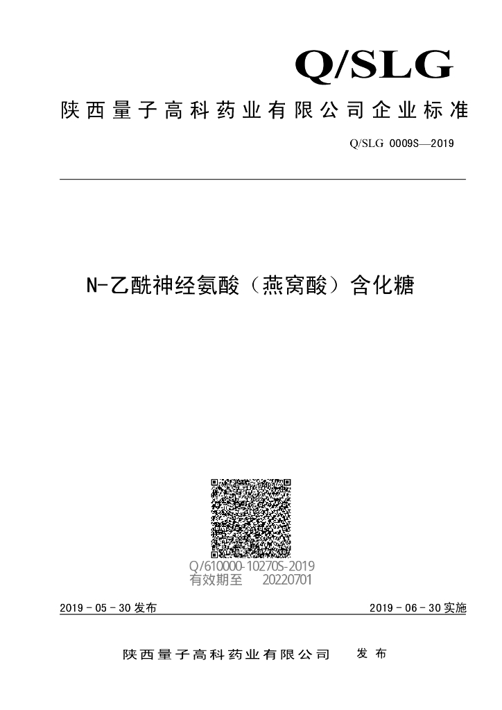 Q/SLG 0009S-2019 标准预览