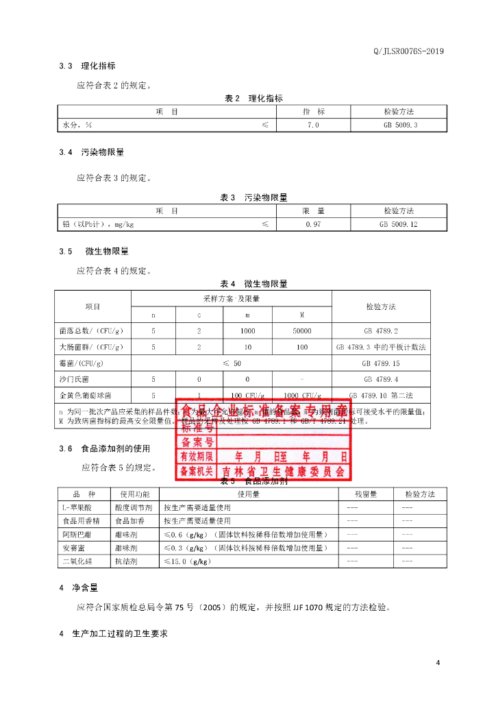 Q/JLSR 0076S-2019 标准预览