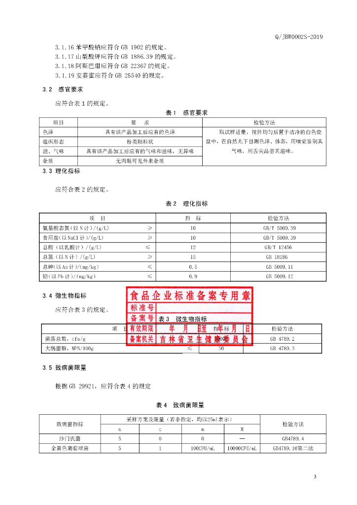 Q/JBW 0002S-2019 标准预览