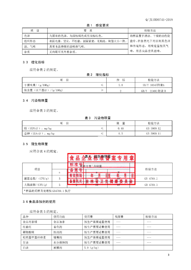 Q/JLSR 0074S-2019 标准预览
