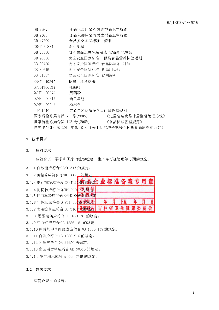 Q/JLSR 0074S-2019 标准预览
