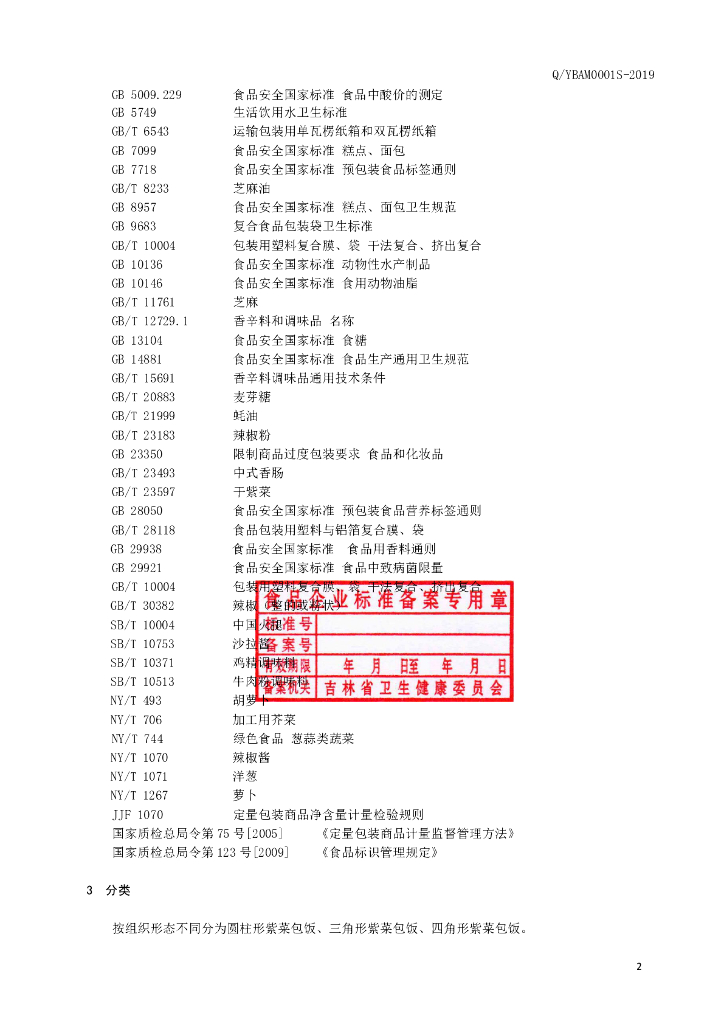 Q/YBAM 0001S-2019 标准预览