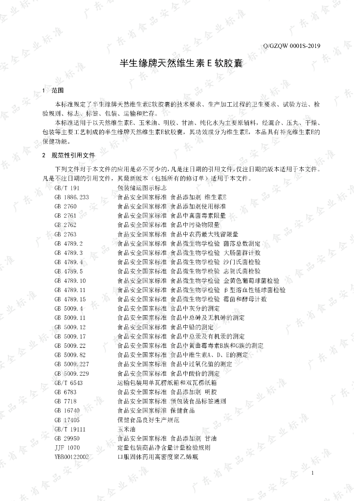 Q/GZQW 0001S-2019 标准预览