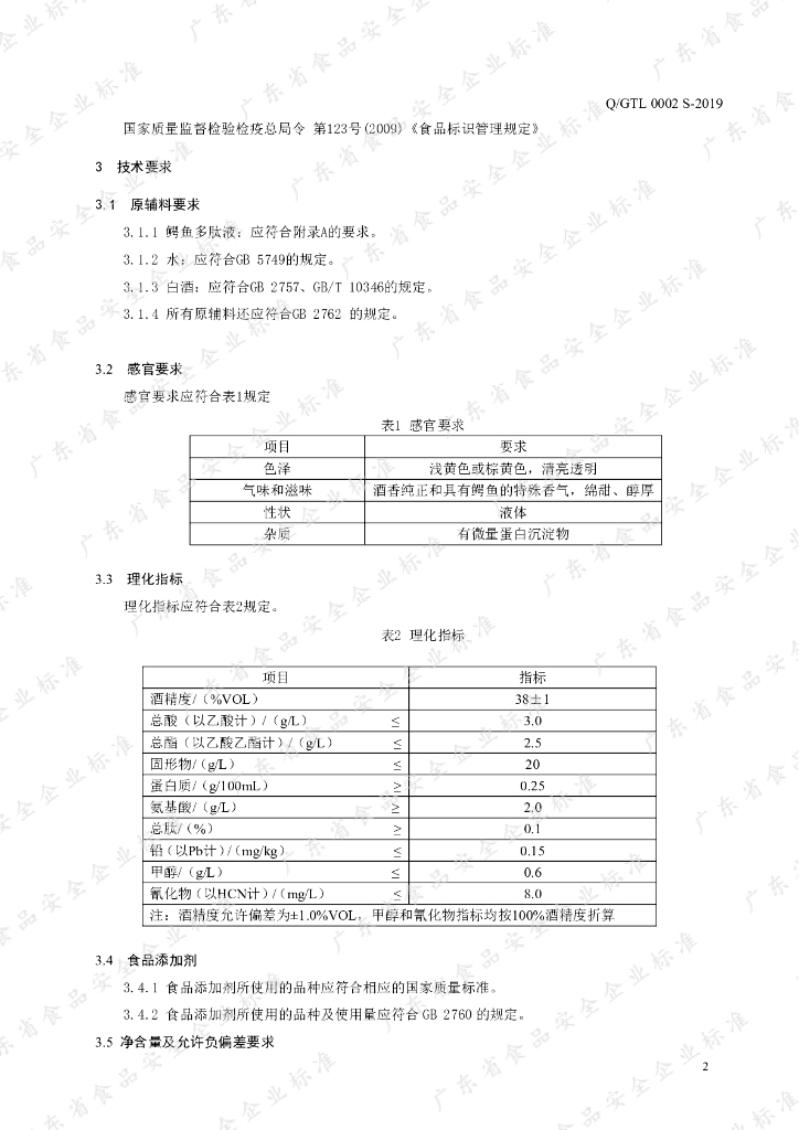 Q/GTL 0002S-2019 标准预览