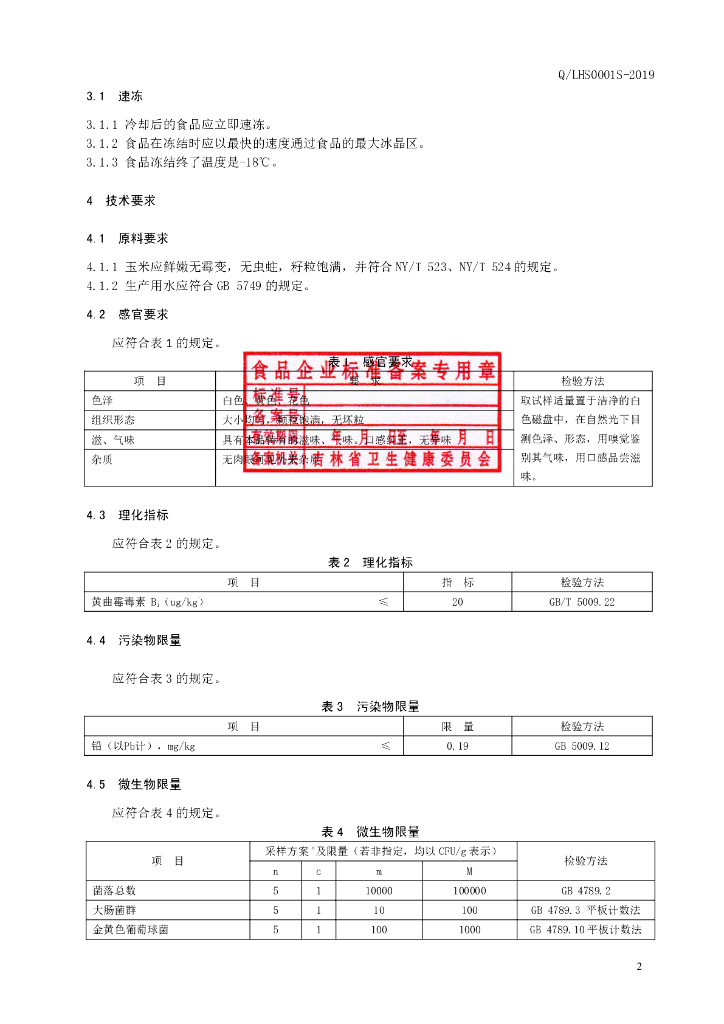Q/LHS 0001S-2019 标准预览