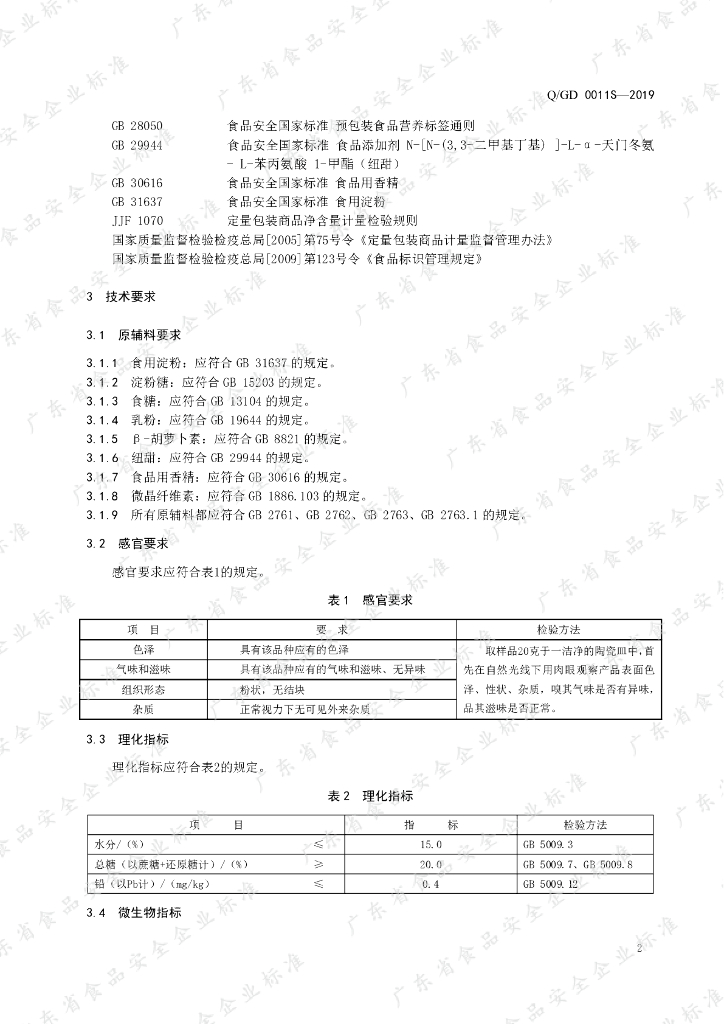 Q/GD 0011S-2019 标准预览