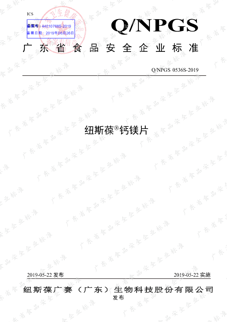 Q/NPGS 0536S-2019 标准预览