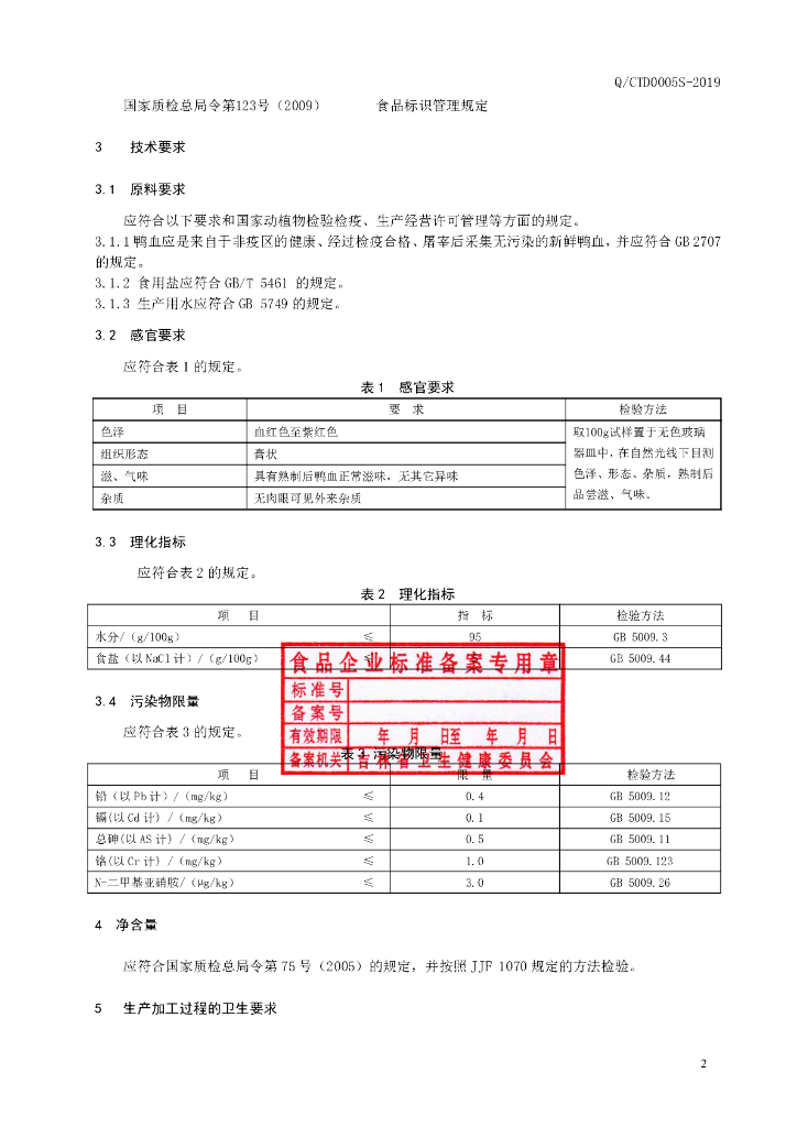 Q/CTD 0005S-2019 标准预览