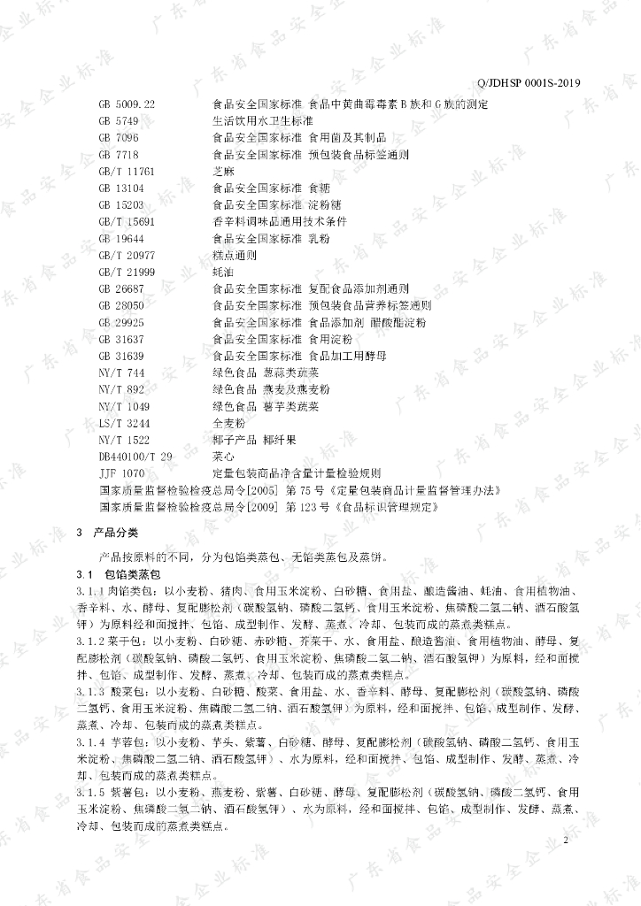 Q/JDHSP 0001S-2019 标准预览