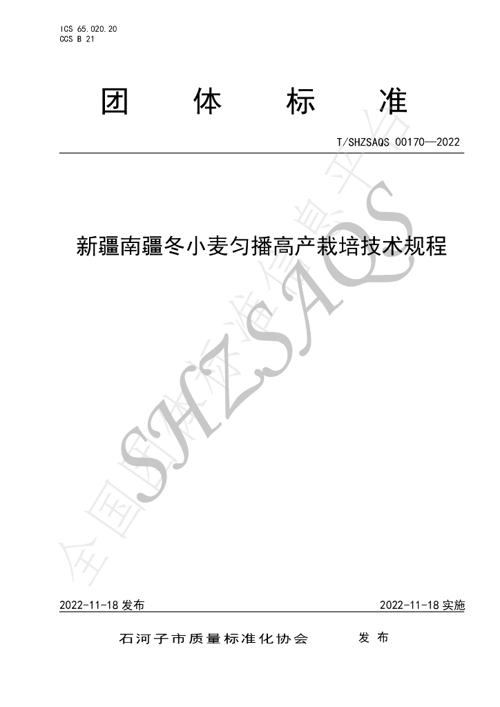 T/SHZSAQS 00170-2022 标准预览