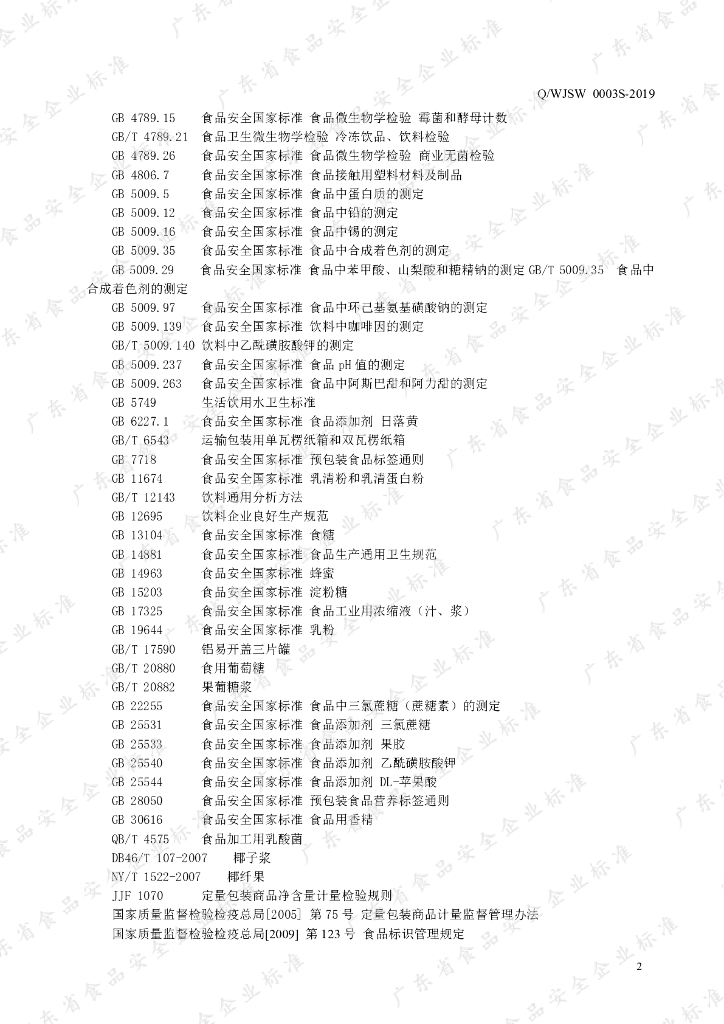 Q/WJSW 0003S-2019 标准预览