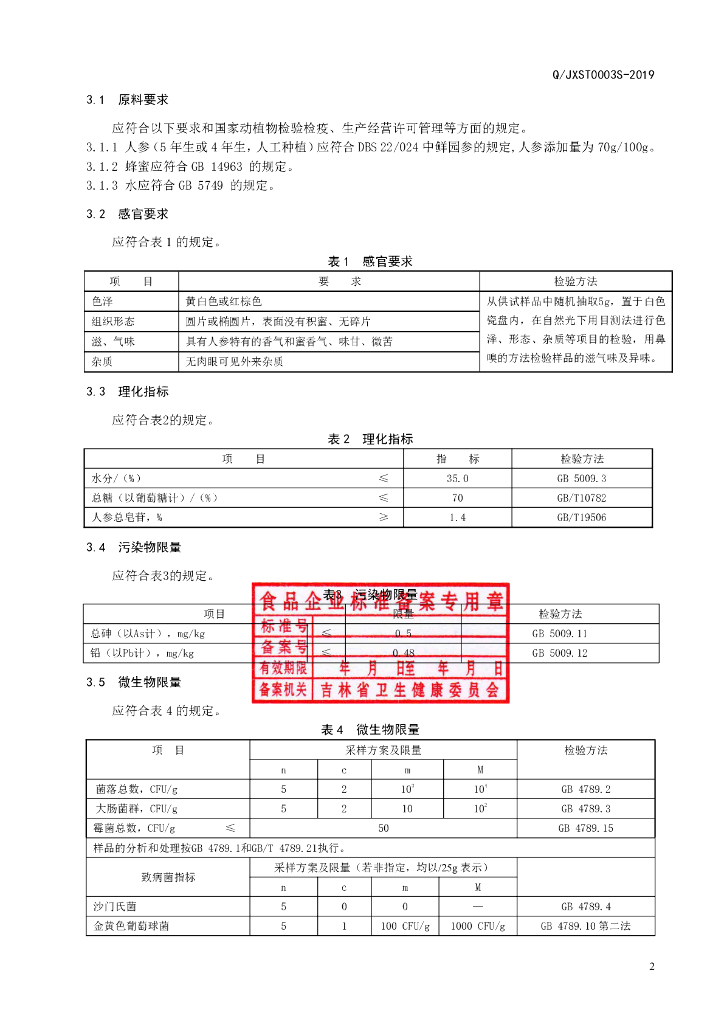 Q/JXST 0003S-2019 标准预览