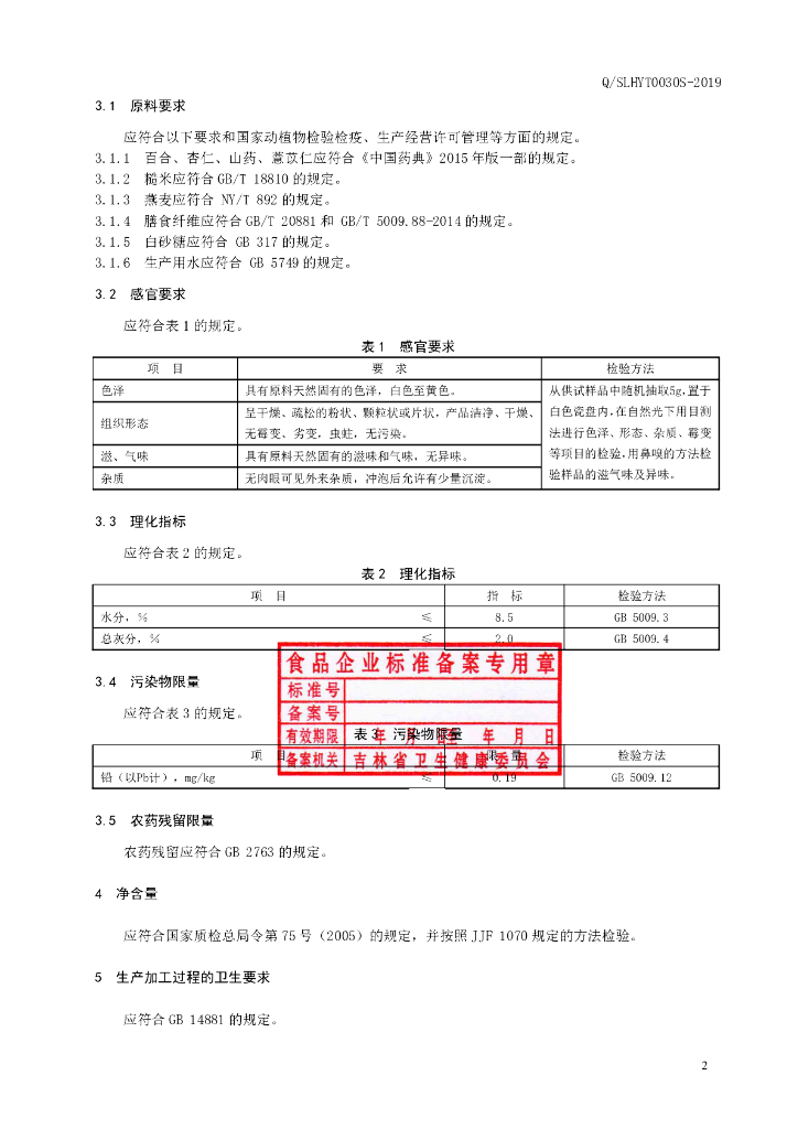 Q/SLHYT 0030S-2019 标准预览