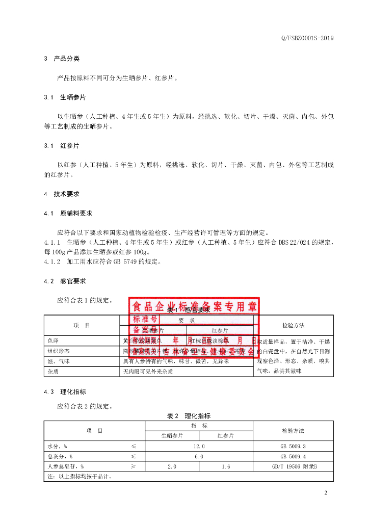 Q/FSBZ 0001S-2019 标准预览