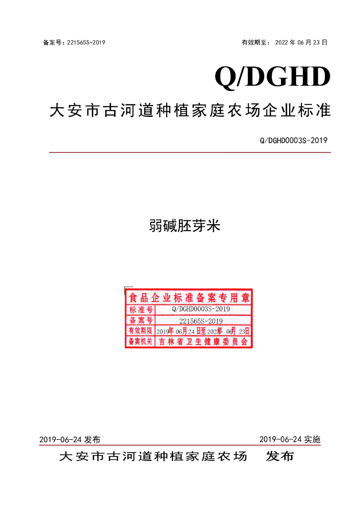 Q/DGHD 0003S-2019 标准预览