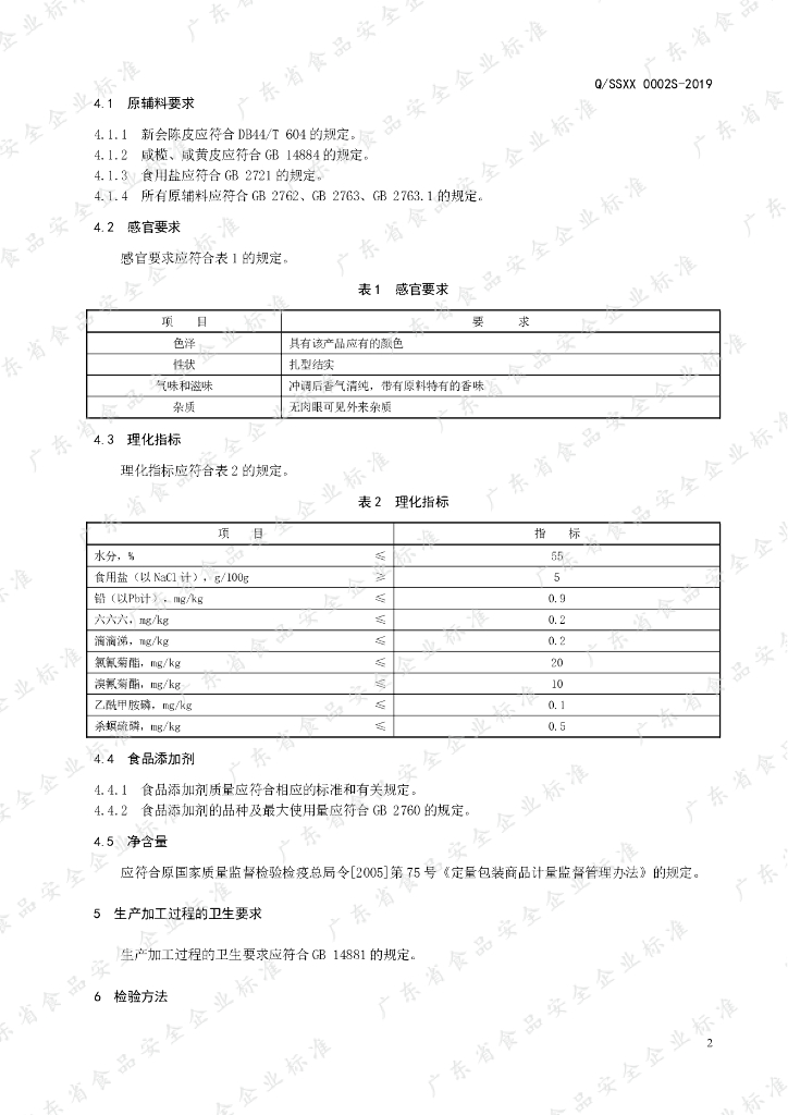 Q/SSXX 0002S-2019 标准预览