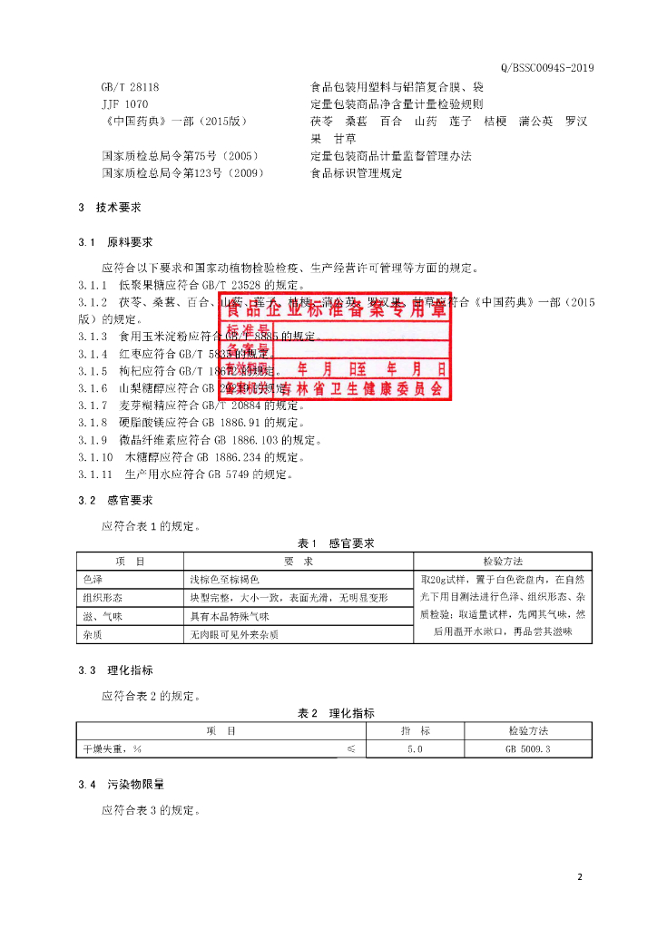 Q/BSSC 0094S-2019 标准预览