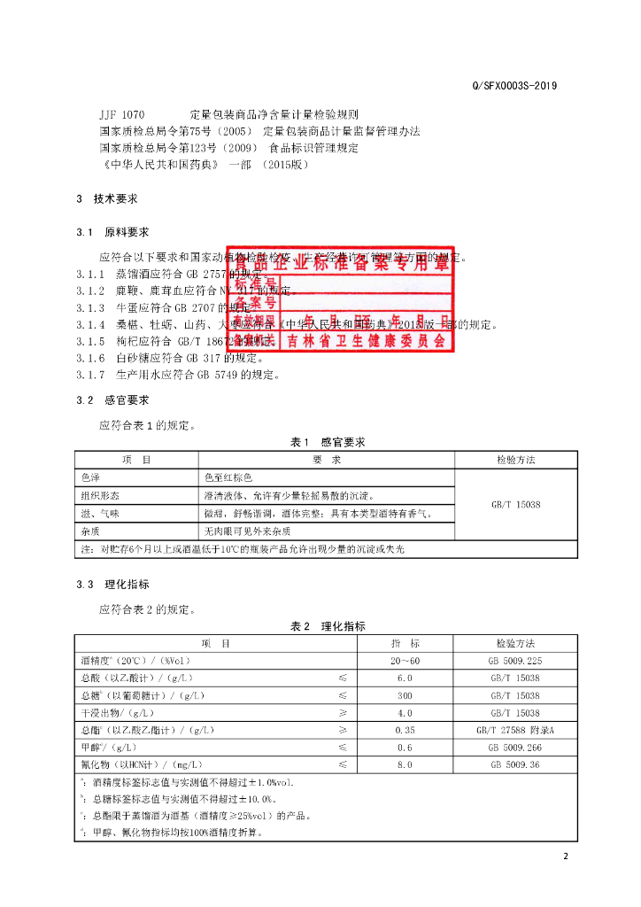Q/SFX 0003S-2019 标准预览