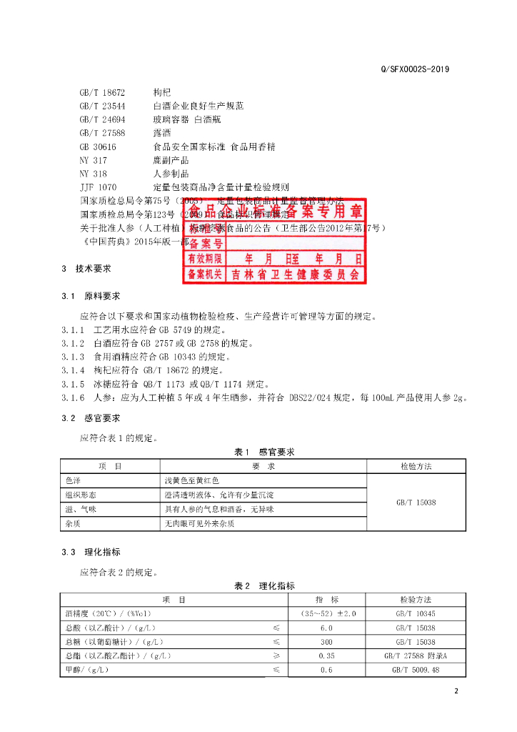 Q/SFX 0002S-2019 标准预览