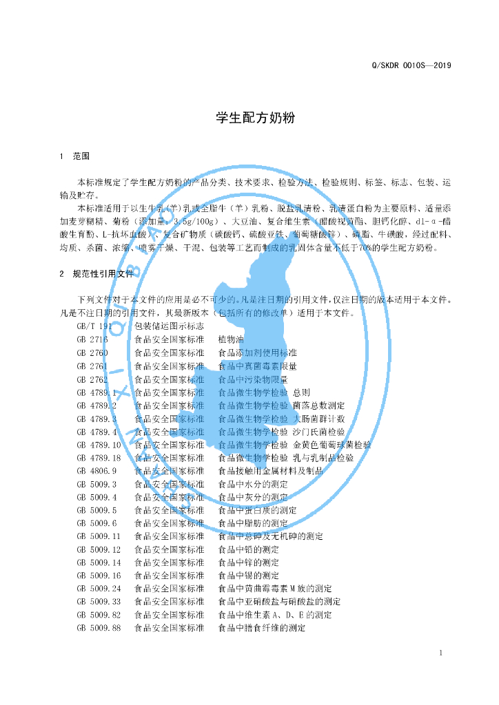 Q/SKDR 0010S-2019 标准预览