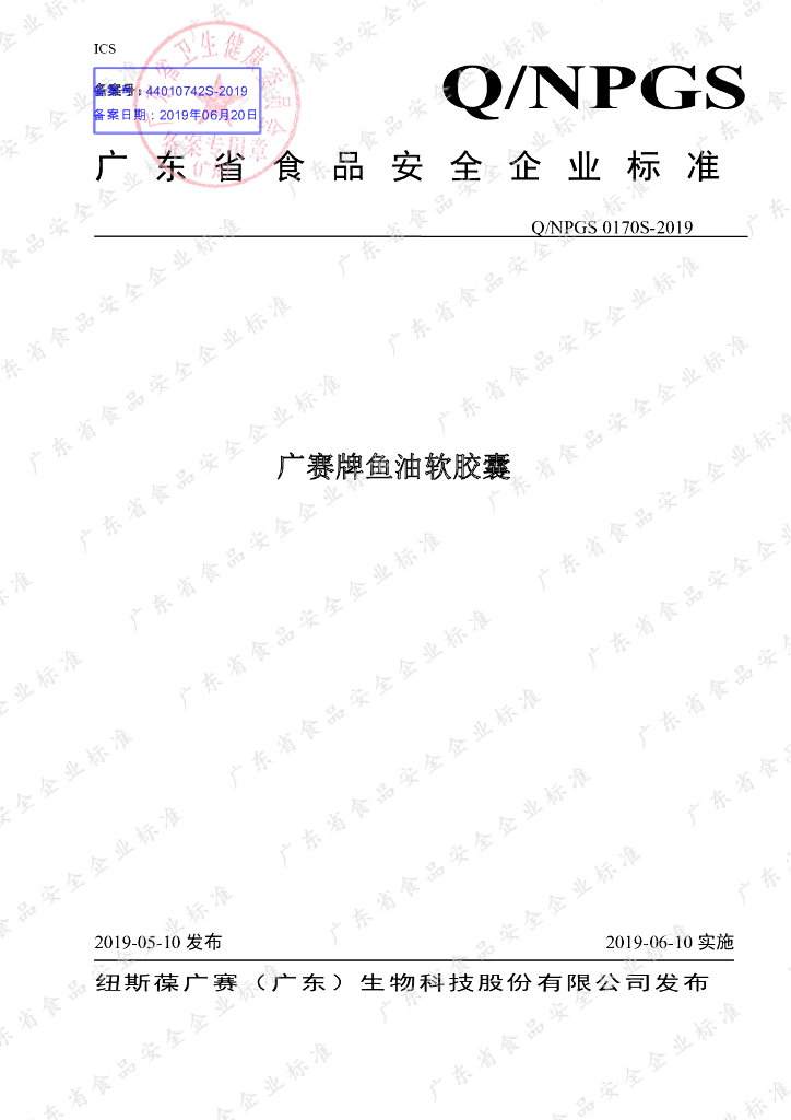 Q/NPGS 0170S-2019 标准预览