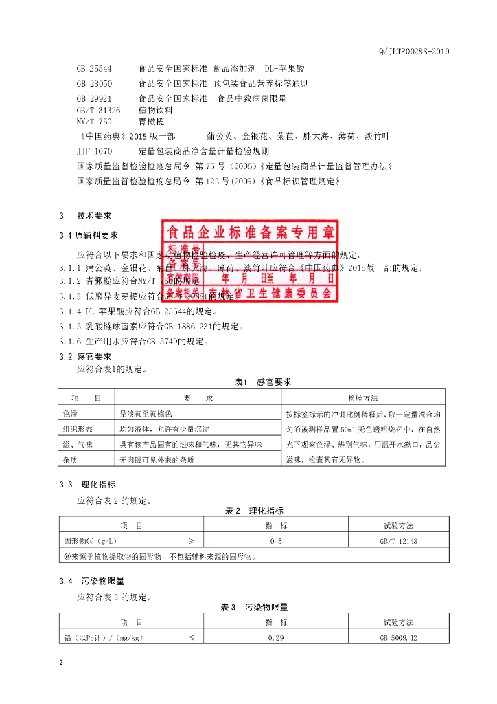 Q/JLTR 0028S-2019 标准预览