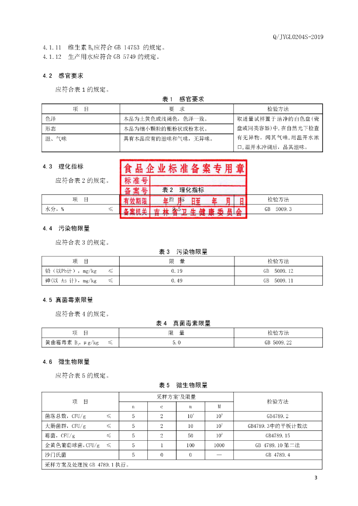 Q/JYGL 0204S-2019 标准预览