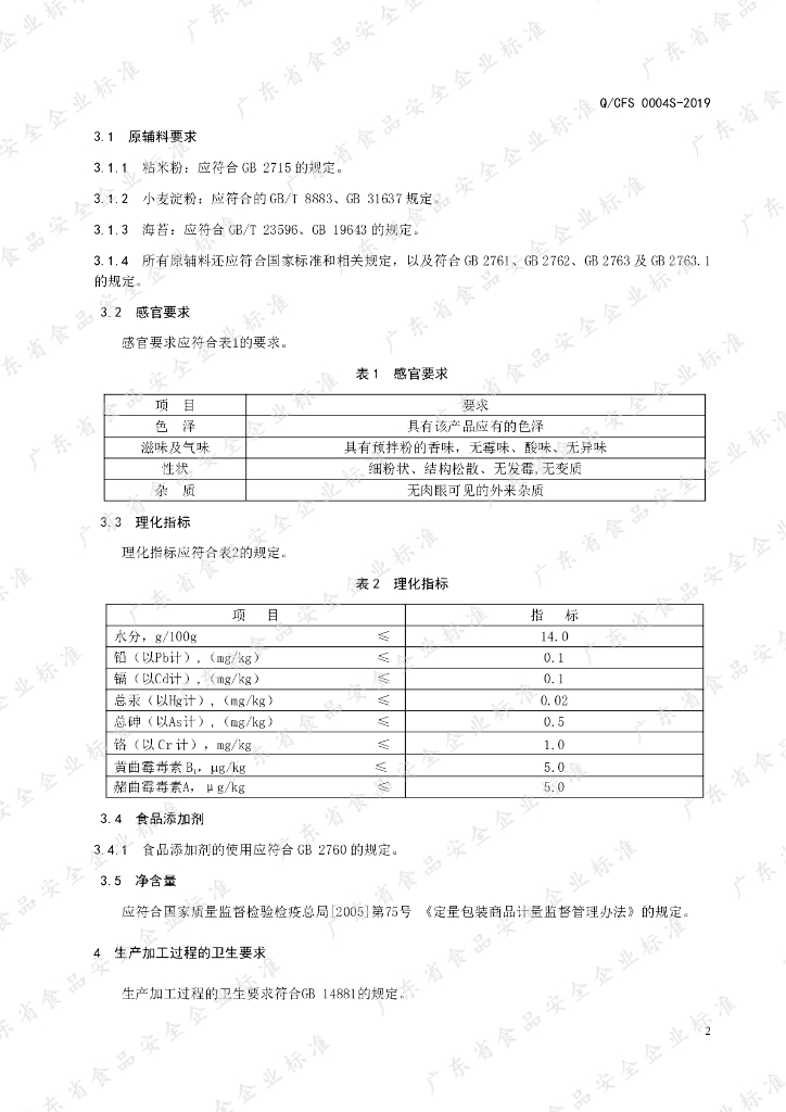 Q/CFS 0004S-2019 标准预览