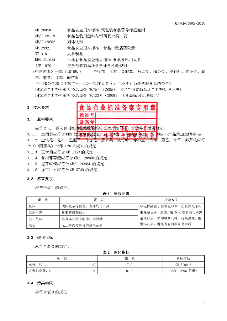 Q/HGF 0189S-2019 标准预览