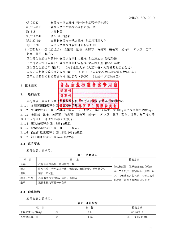 Q/HGF 0188S-2019 标准预览