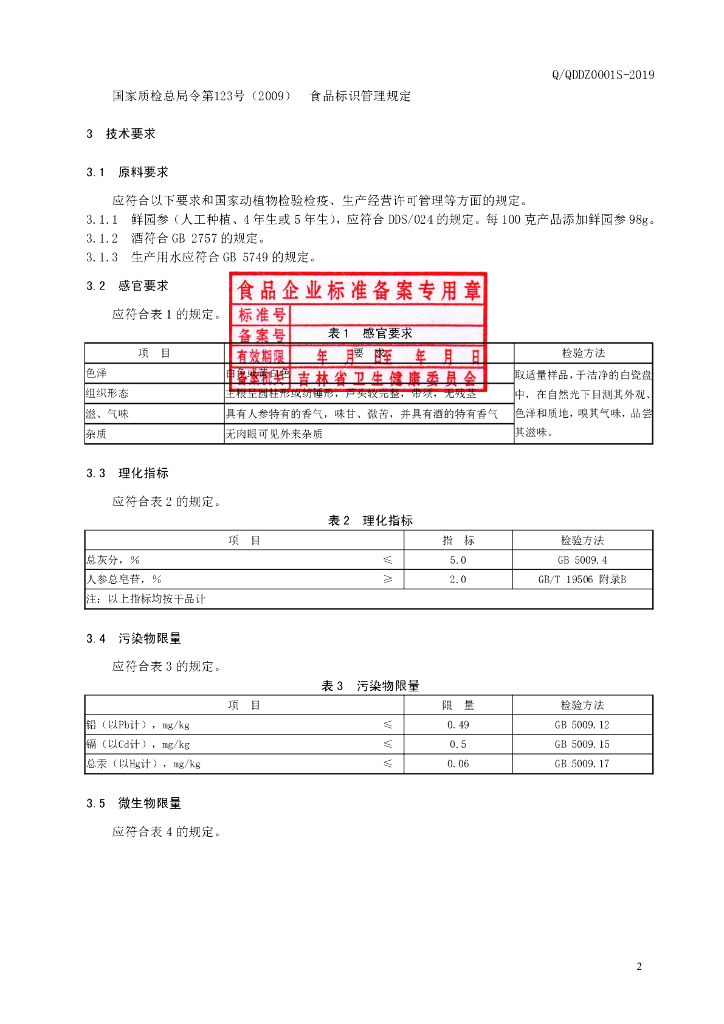 Q/QDDZ 0001S-2019 标准预览