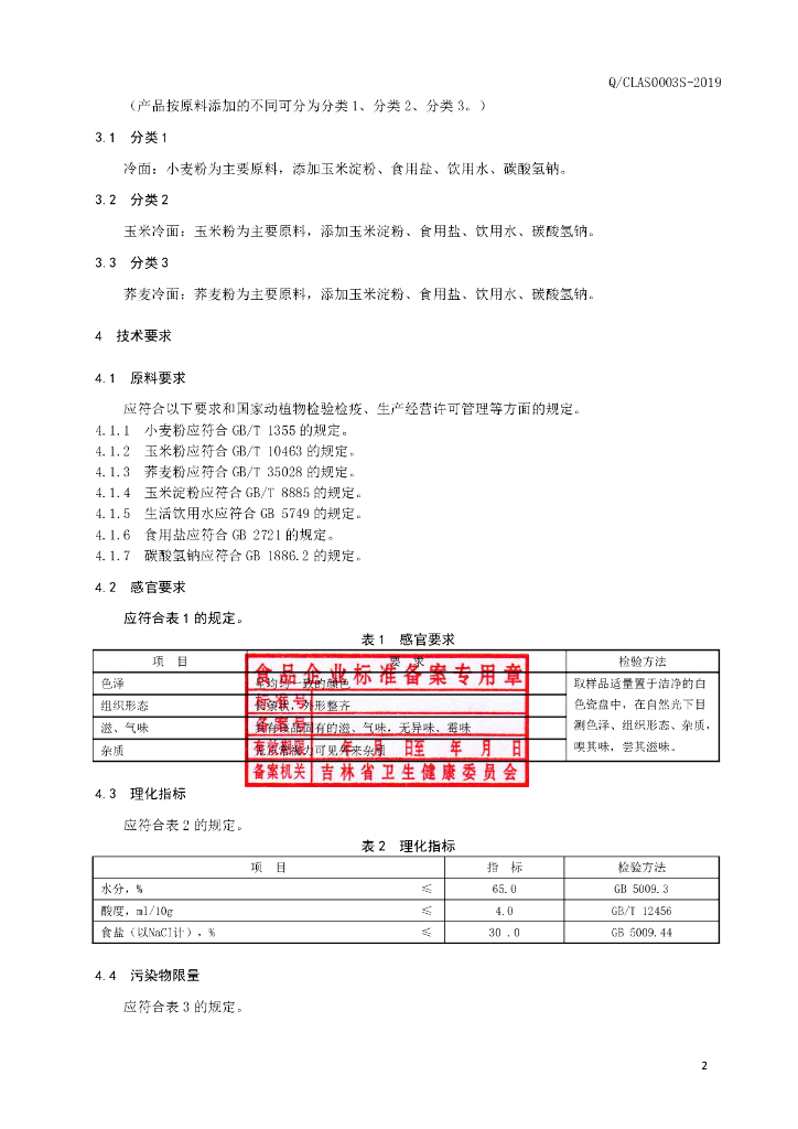 Q/CLAS 0003S-2019 标准预览