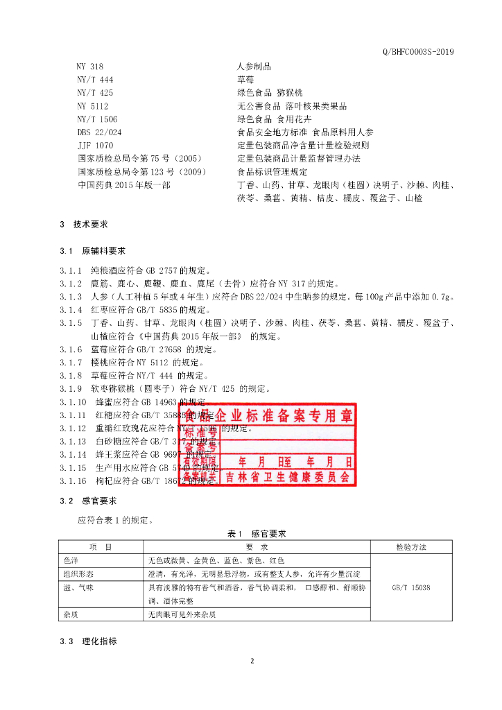 Q/BHFC 0003S-2019 标准预览