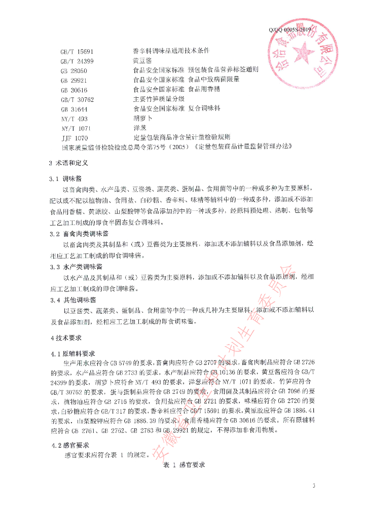 Q/QQ 0005S-2019 标准预览