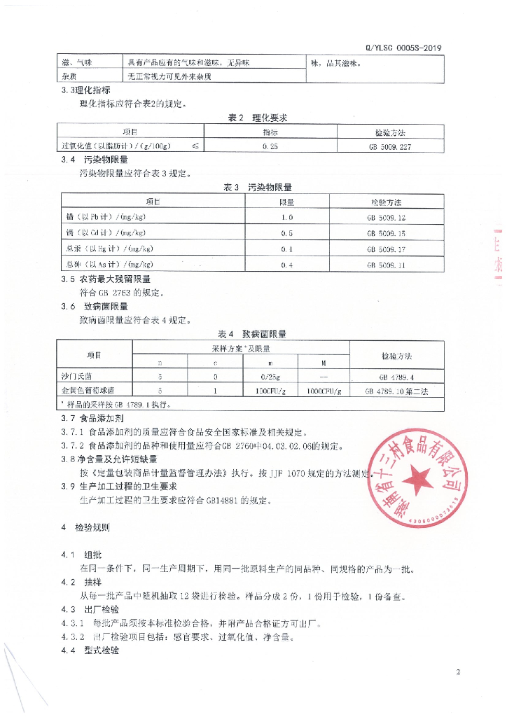 Q/YLSC 0005S-2019 标准预览