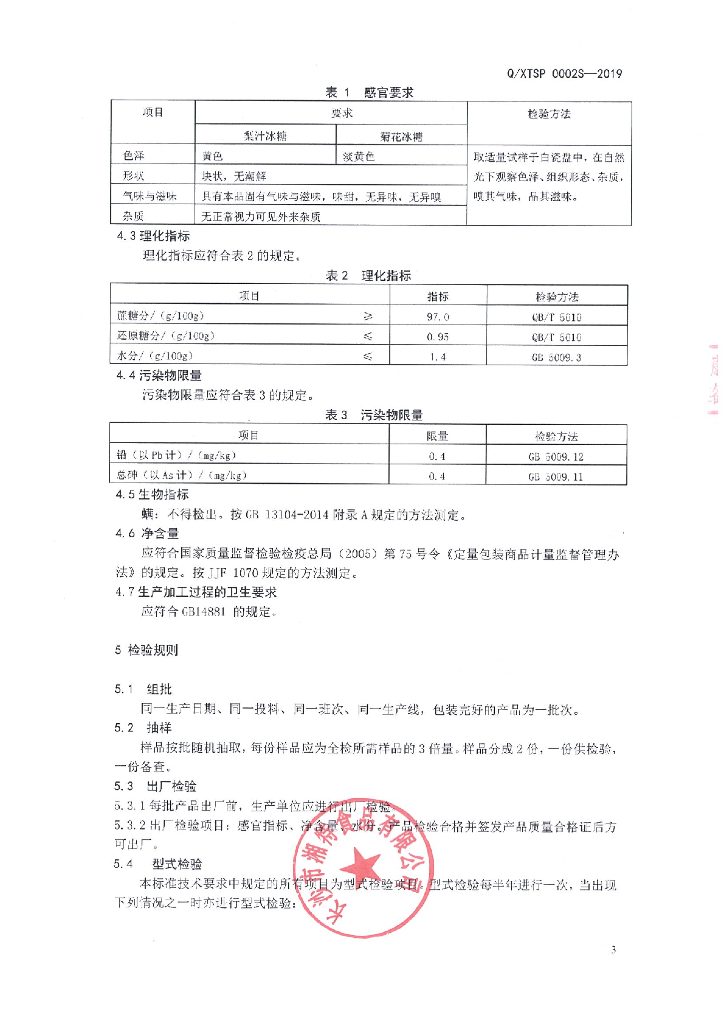 Q/XTSP 0002S-2019 标准预览