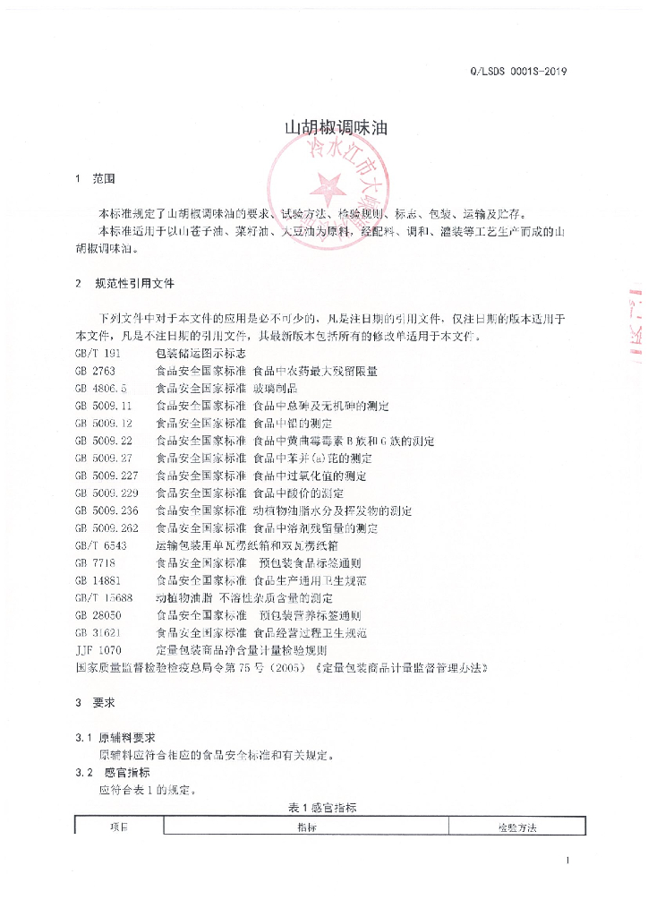Q/LSDS 0001S-2019 标准预览