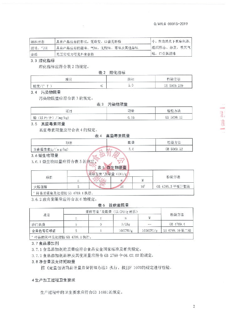 Q/AYLQ 0001S-2019 标准预览