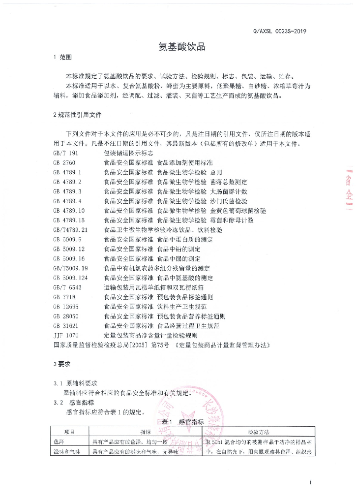 Q/AXSL 0023S-2019 标准预览