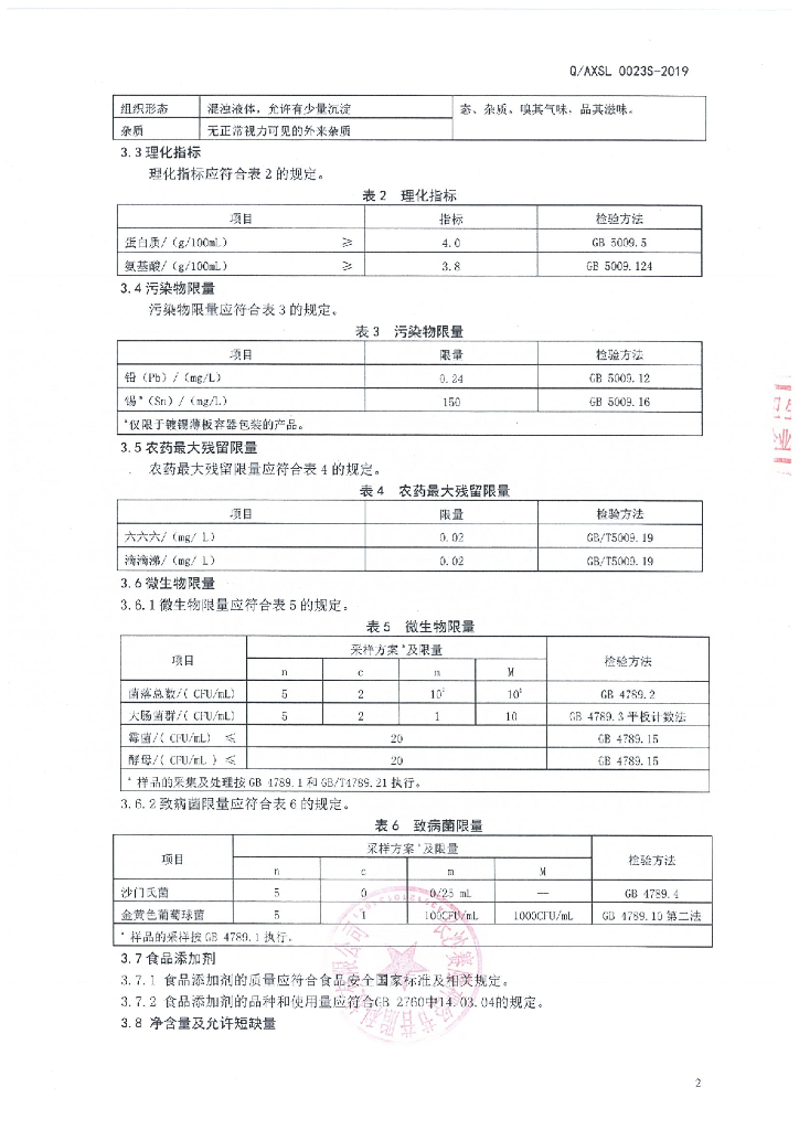 Q/AXSL 0023S-2019 标准预览