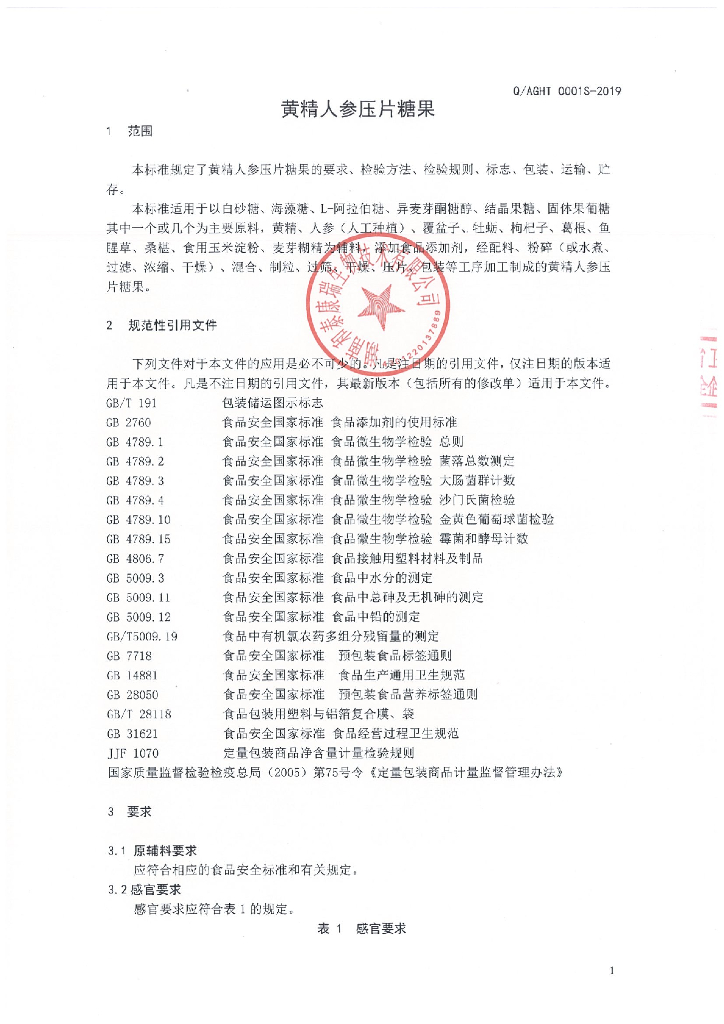 Q/AGHT 0001S-2019 标准预览