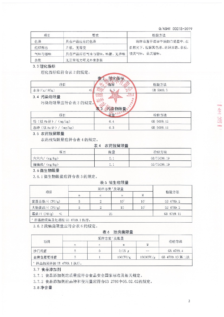 Q/AGHT 0001S-2019 标准预览