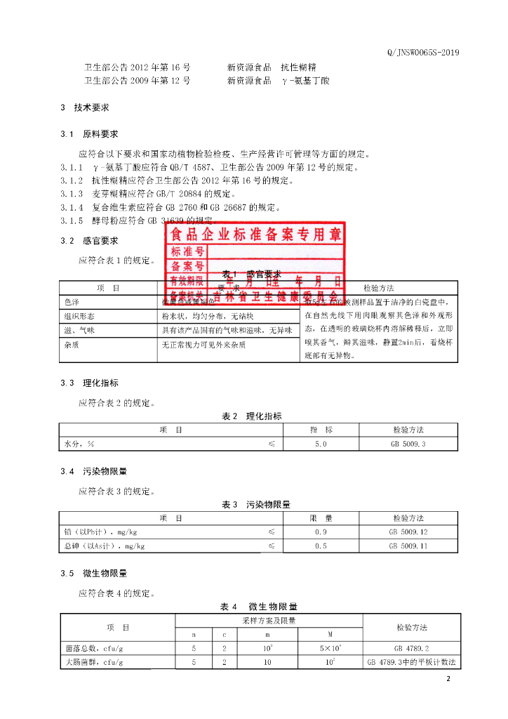 Q/JNSW 0065S-2019 标准预览