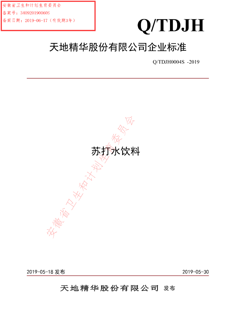 Q/TDJH 0004S-2019 标准预览