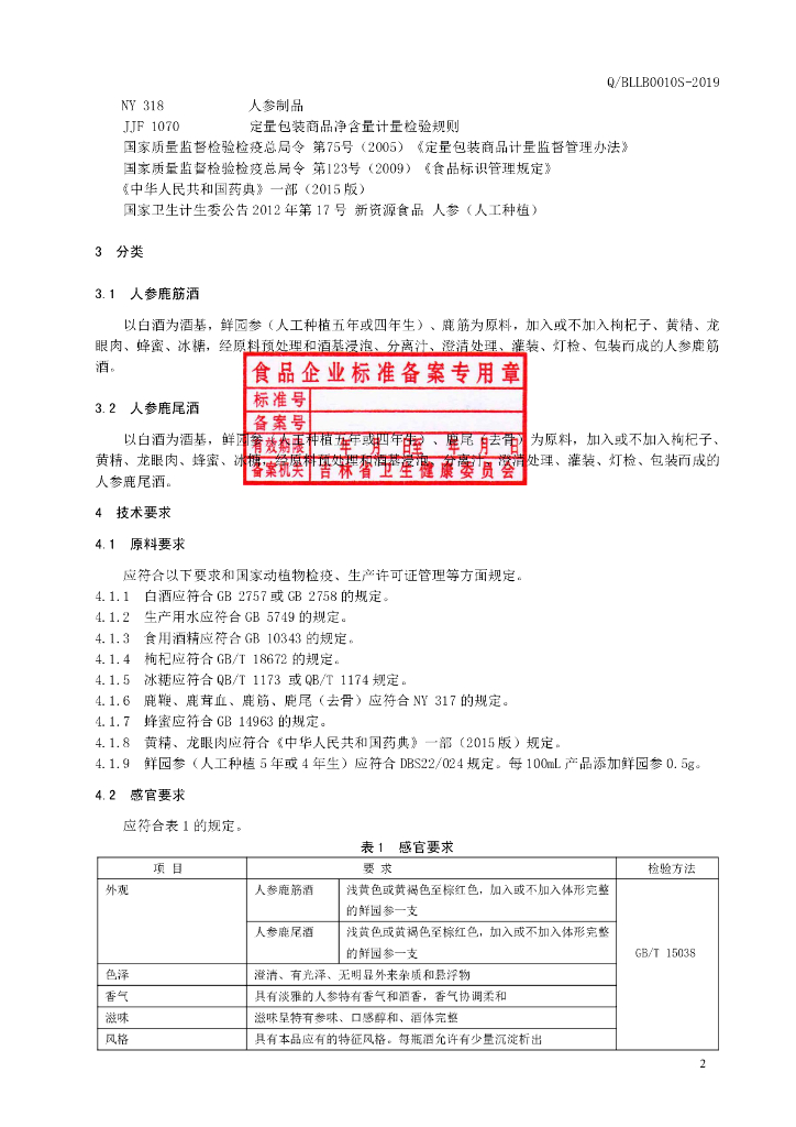 Q/BLLB 0010S-2019 标准预览