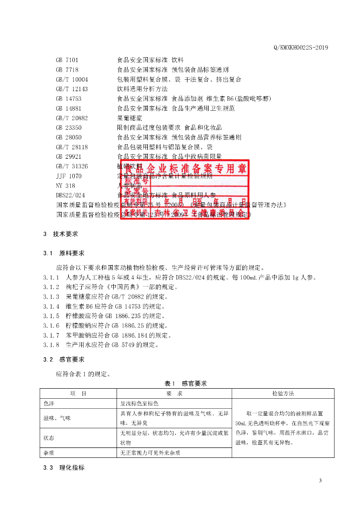 Q/KMXKH 0022S-2019 标准预览