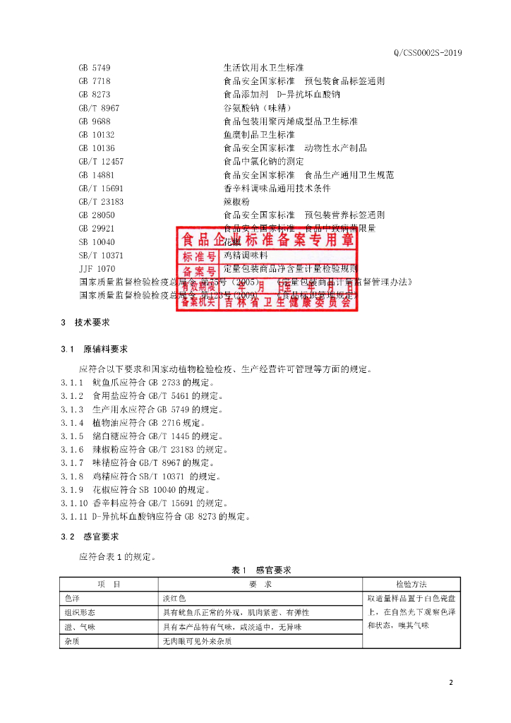 Q/CSS 0002S-2019 标准预览