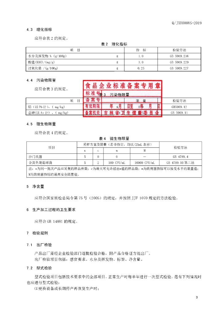 Q/JXT 0008S-2019 标准预览